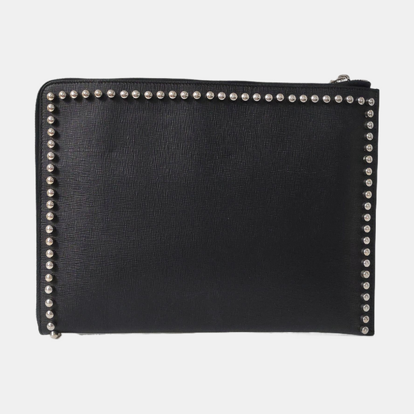 Authenticated pre-owned  Karlito Calfskin Black - Clutch at Looply