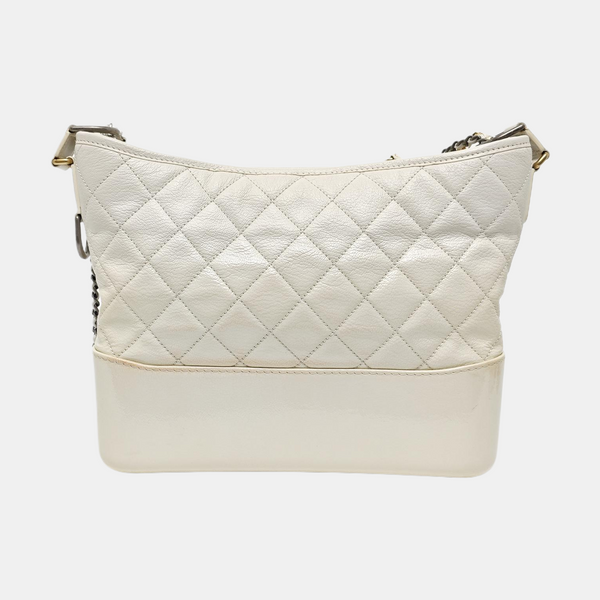 Authenticated pre-owned  Gabrielle Medium Quilted Lambskin White - Shoulder Bag at Looply