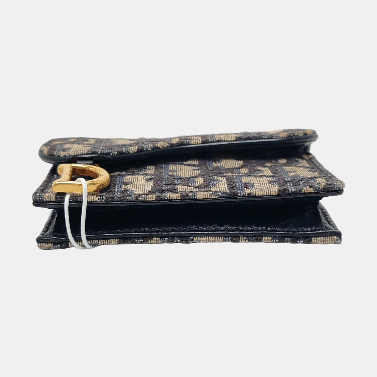 Authenticated pre-owned  Saddle Oblique Canvas Blue Card Holder - Card Holder at Looply