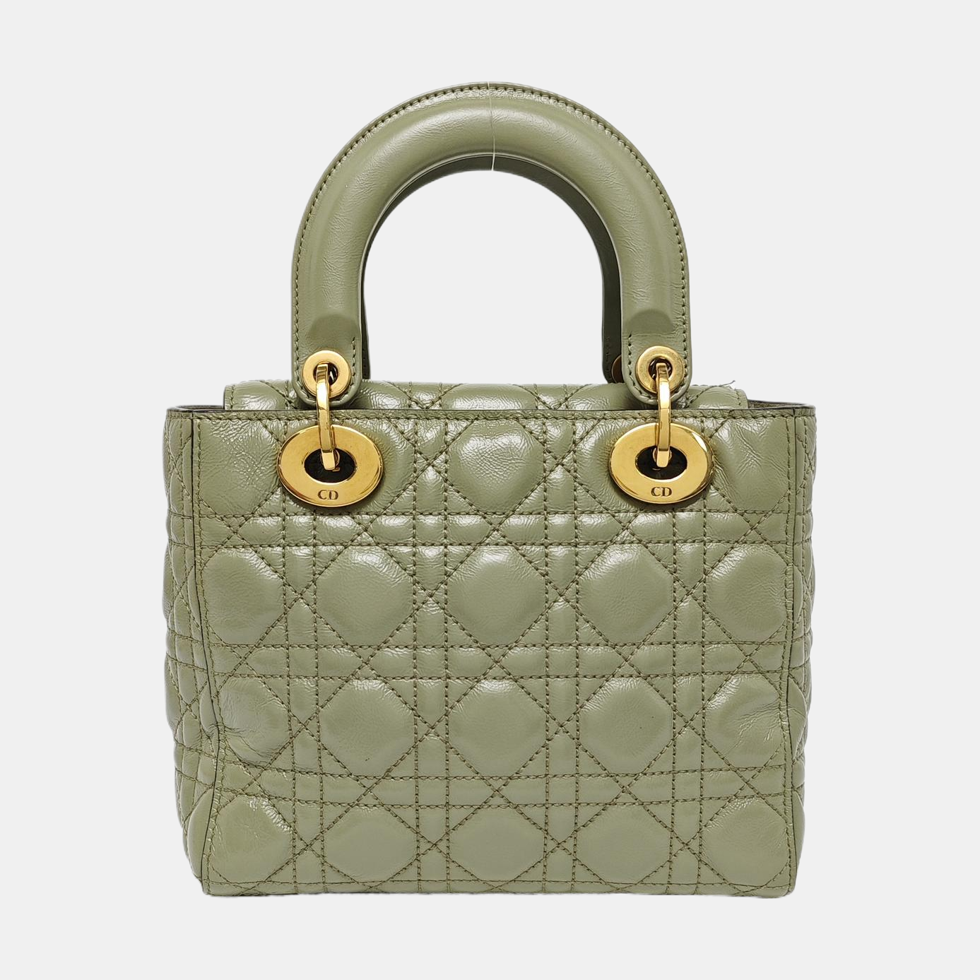 Authenticated pre-owned  Lady Dior Small Lambskin Green - Shoulder Bag at Looply
