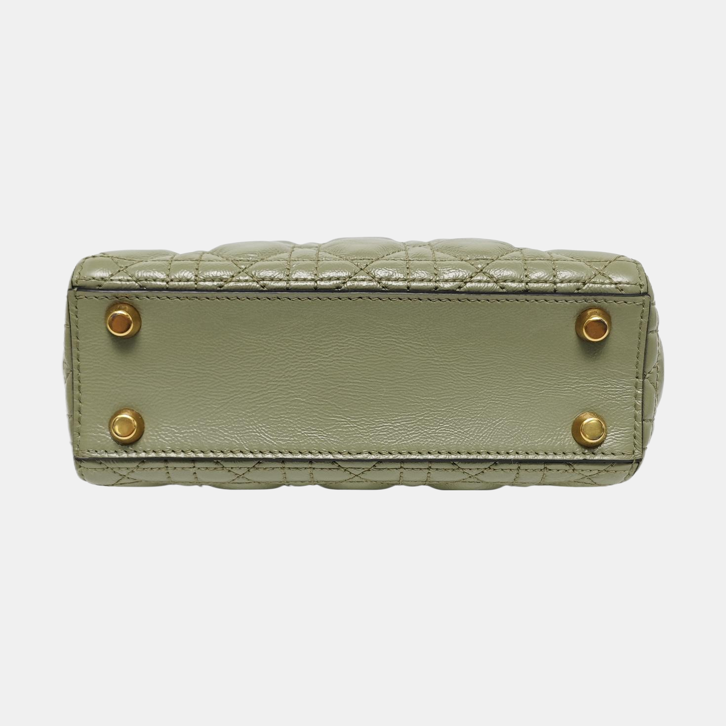 Authenticated pre-owned  Lady Dior Small Lambskin Green - Shoulder Bag at Looply