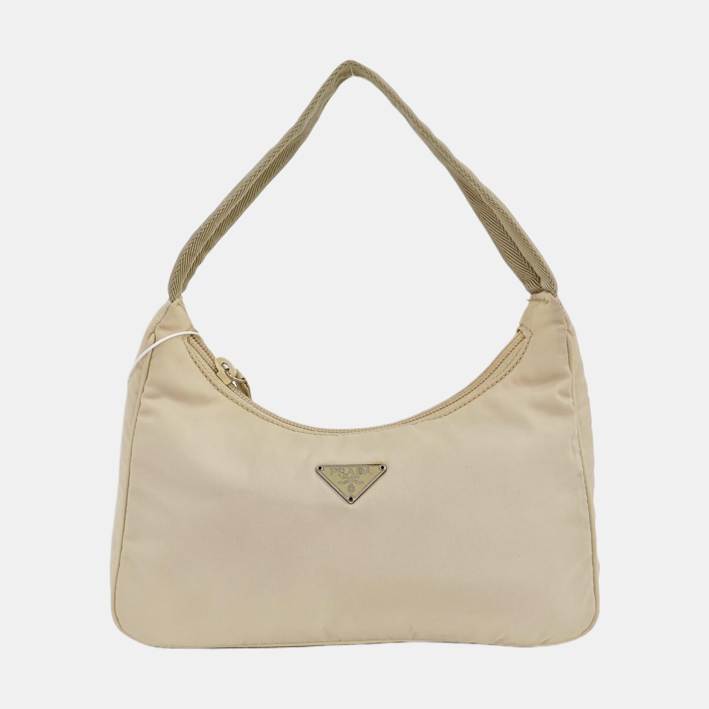 Authenticated pre-owned  Re-edition2000 Mini Nylon Beige - Top Handle Bag at Looply