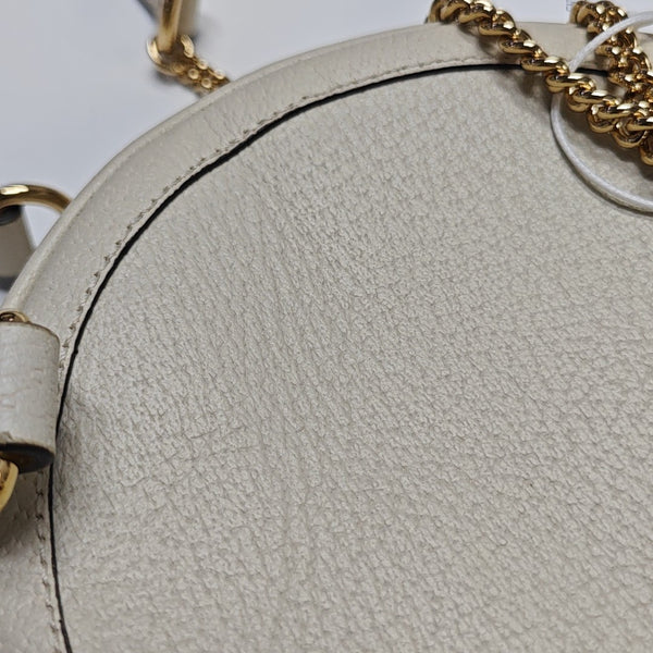 Authenticated pre-owned  Ophidia Small Calfskin White - Backpack at Looply