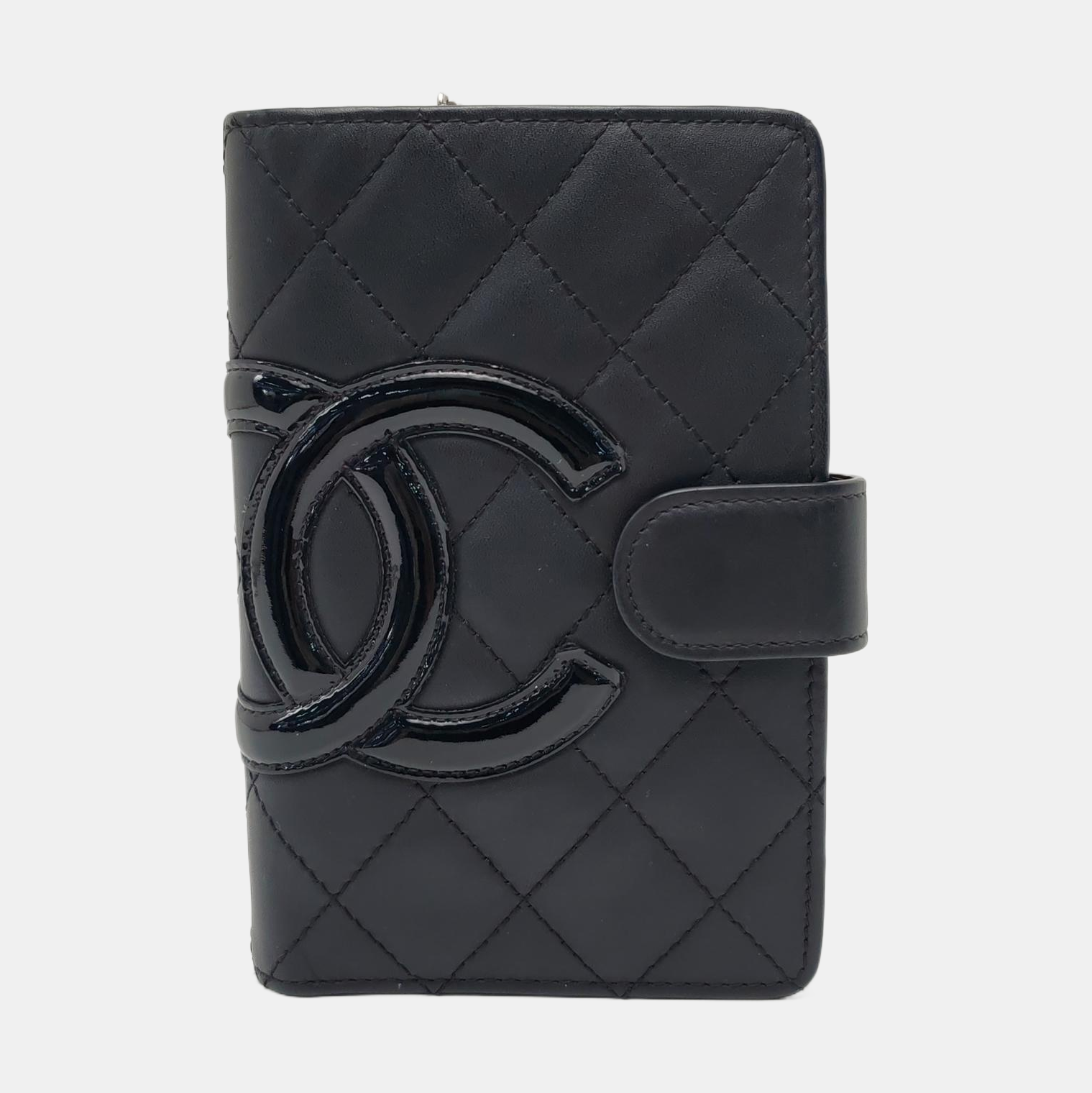 Authenticated pre-owned  Cambon Quilted Calfskin Black Wallet - Wallet at Looply