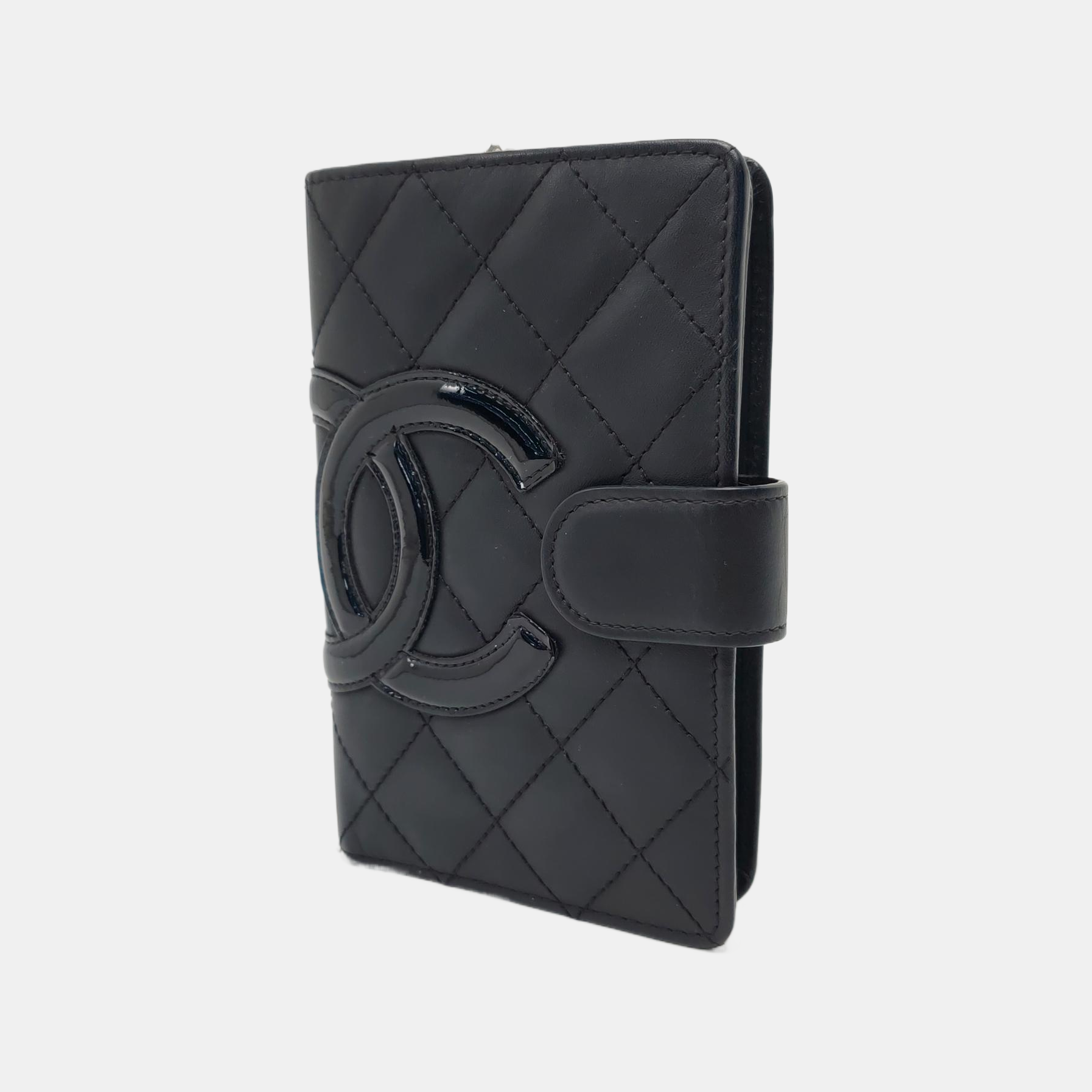 Authenticated pre-owned  Cambon Quilted Calfskin Black Wallet - Wallet at Looply
