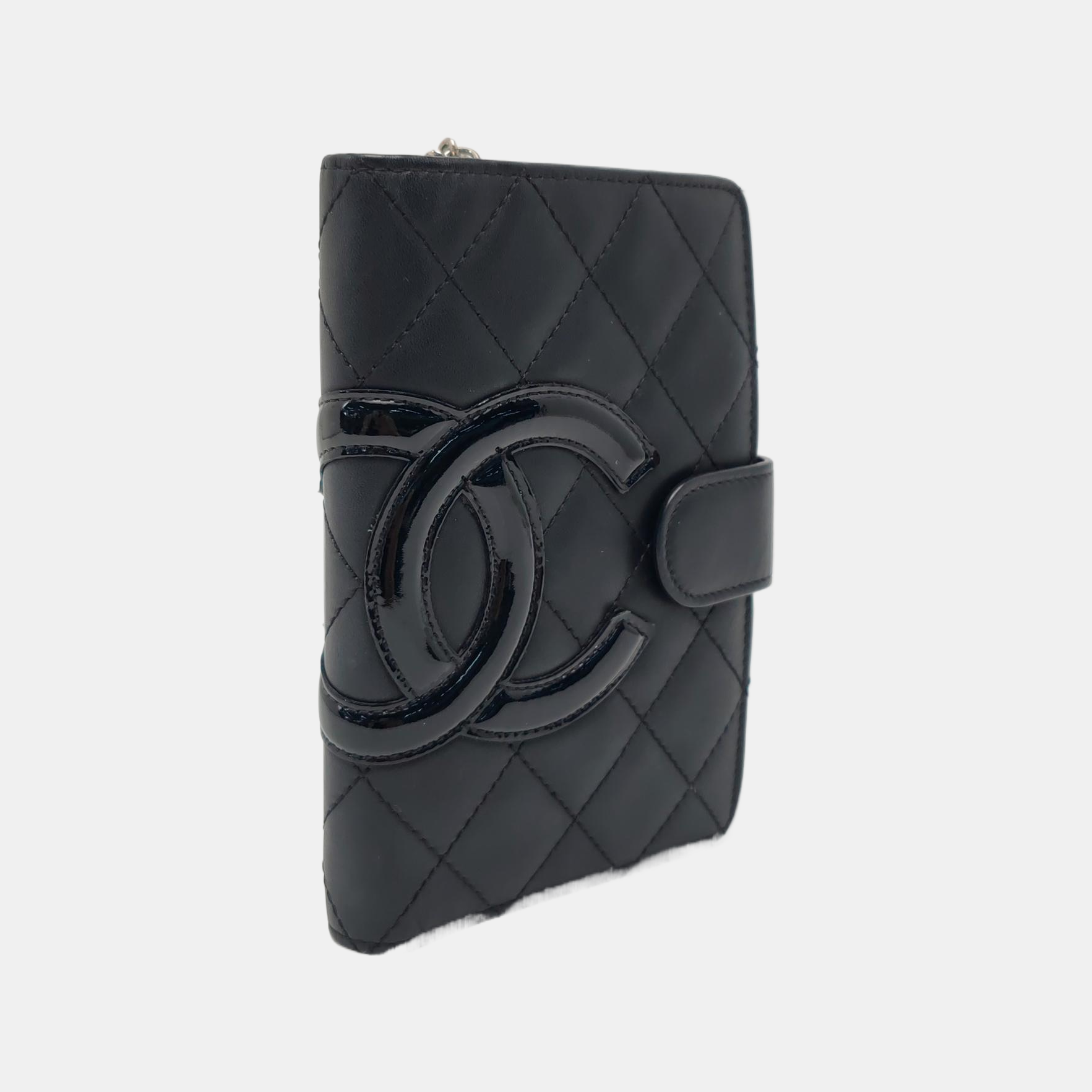 Authenticated pre-owned  Cambon Quilted Calfskin Black Wallet - Wallet at Looply