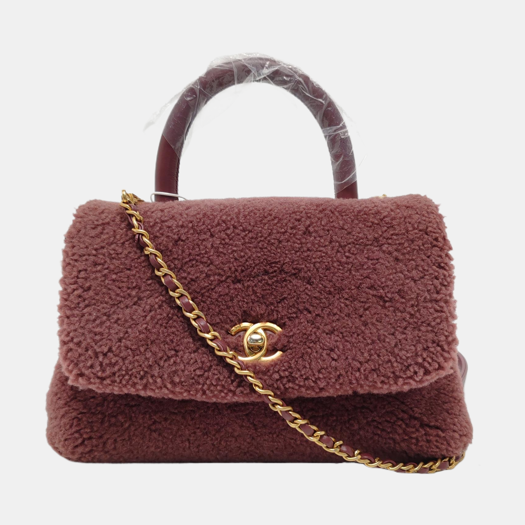 Authenticated pre-owned  Coco Handle Small Velvet Red - Crossbody Bag at Looply