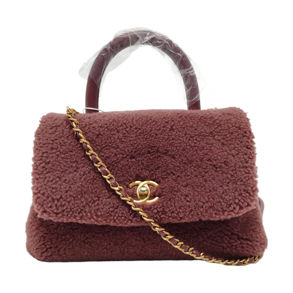 Authenticated pre-owned  Coco Handle Small Velvet Red - Crossbody Bag at Looply