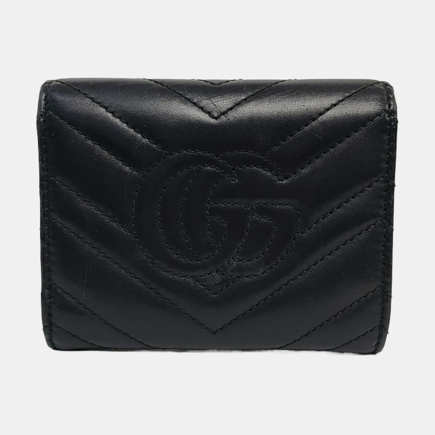 Authenticated pre-owned  GG Marmont Calfskin Black Wallet - Wallet at Looply