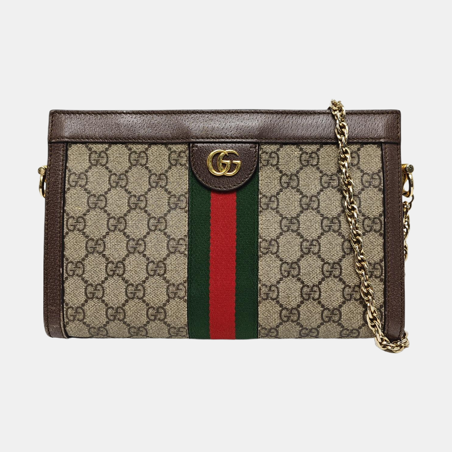 Authenticated pre-owned  Ophidia Small Monogram Coated Canvas Beige - Shoulder Bag at Looply
