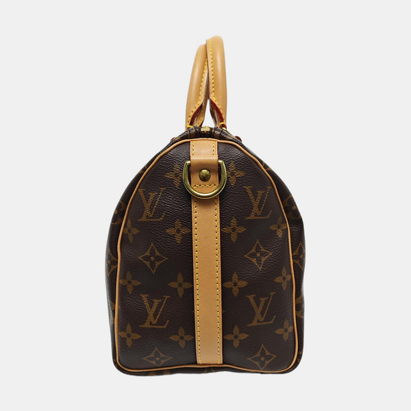 Authenticated pre-owned  Speedy 25 Monogram Coated Canvas Brown - Shoulder Bag at Looply