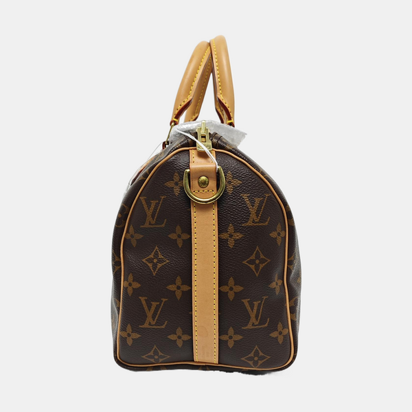 Authenticated pre-owned  Speedy 25 Monogram Coated Canvas Brown - Shoulder Bag at Looply