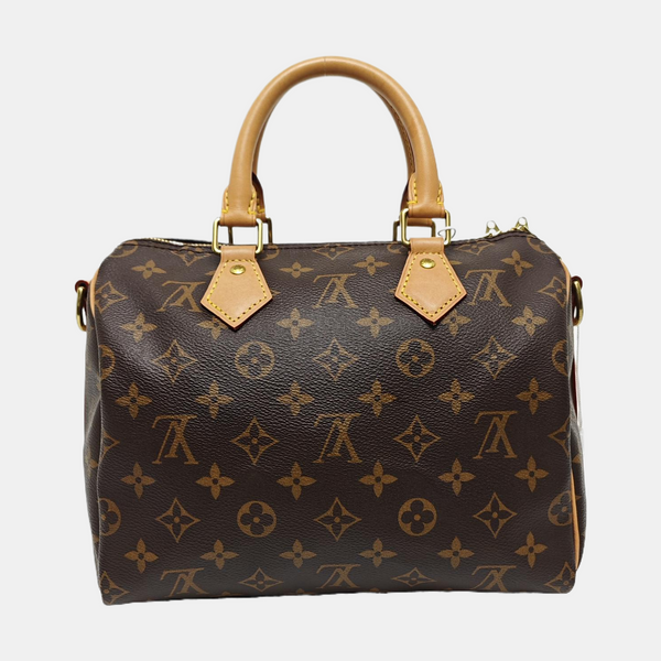Authenticated pre-owned  Speedy 25 Monogram Coated Canvas Brown - Shoulder Bag at Looply
