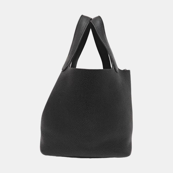 Authenticated pre-owned  Picotin Lock 22 Clemence Black - Top Handle Bag at Looply