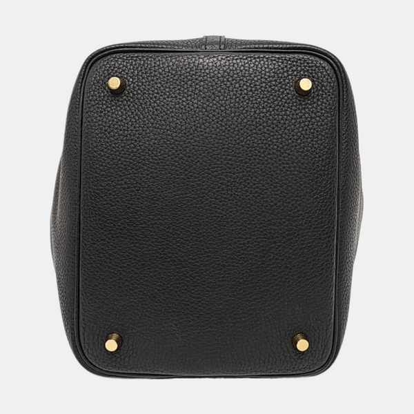 Authenticated pre-owned  Picotin Lock 22 Clemence Black - Top Handle Bag at Looply