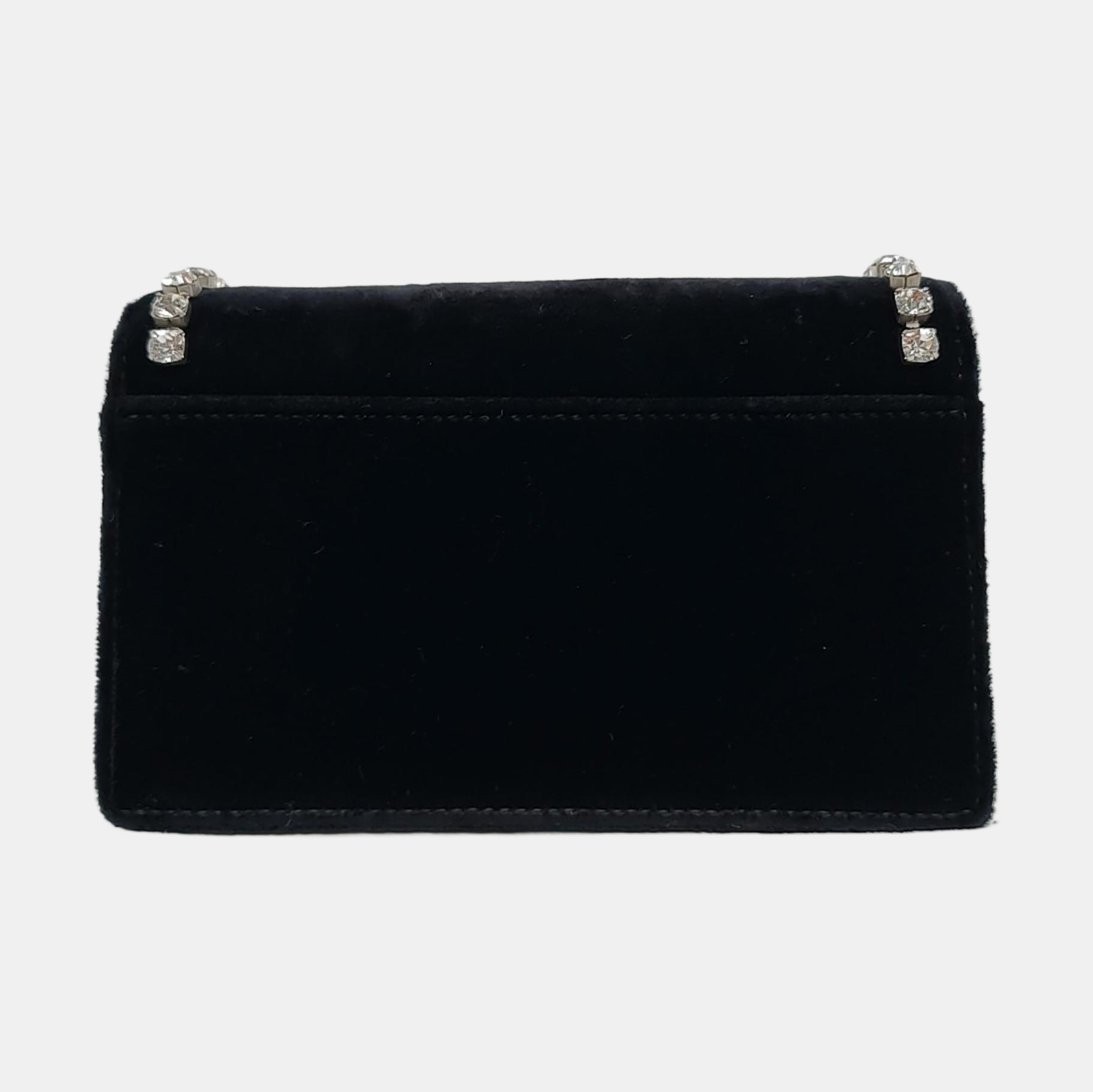 Authenticated pre-owned  Dionysus Super Mini Velvet Black - Crossbody Bag at Looply