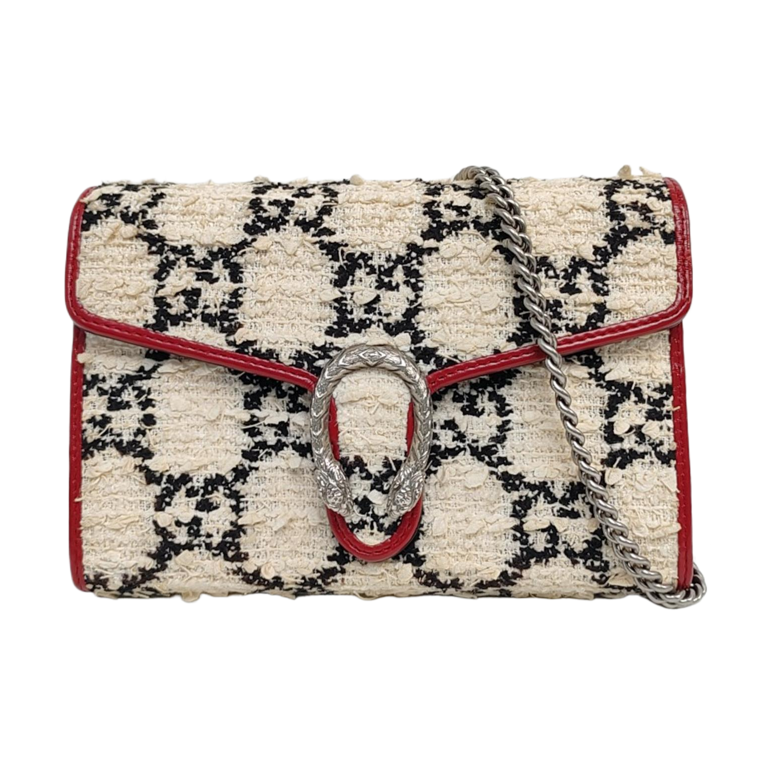 Authenticated pre-owned  Dionysus Super Mini Monogram Wool White - Crossbody Bag at Looply