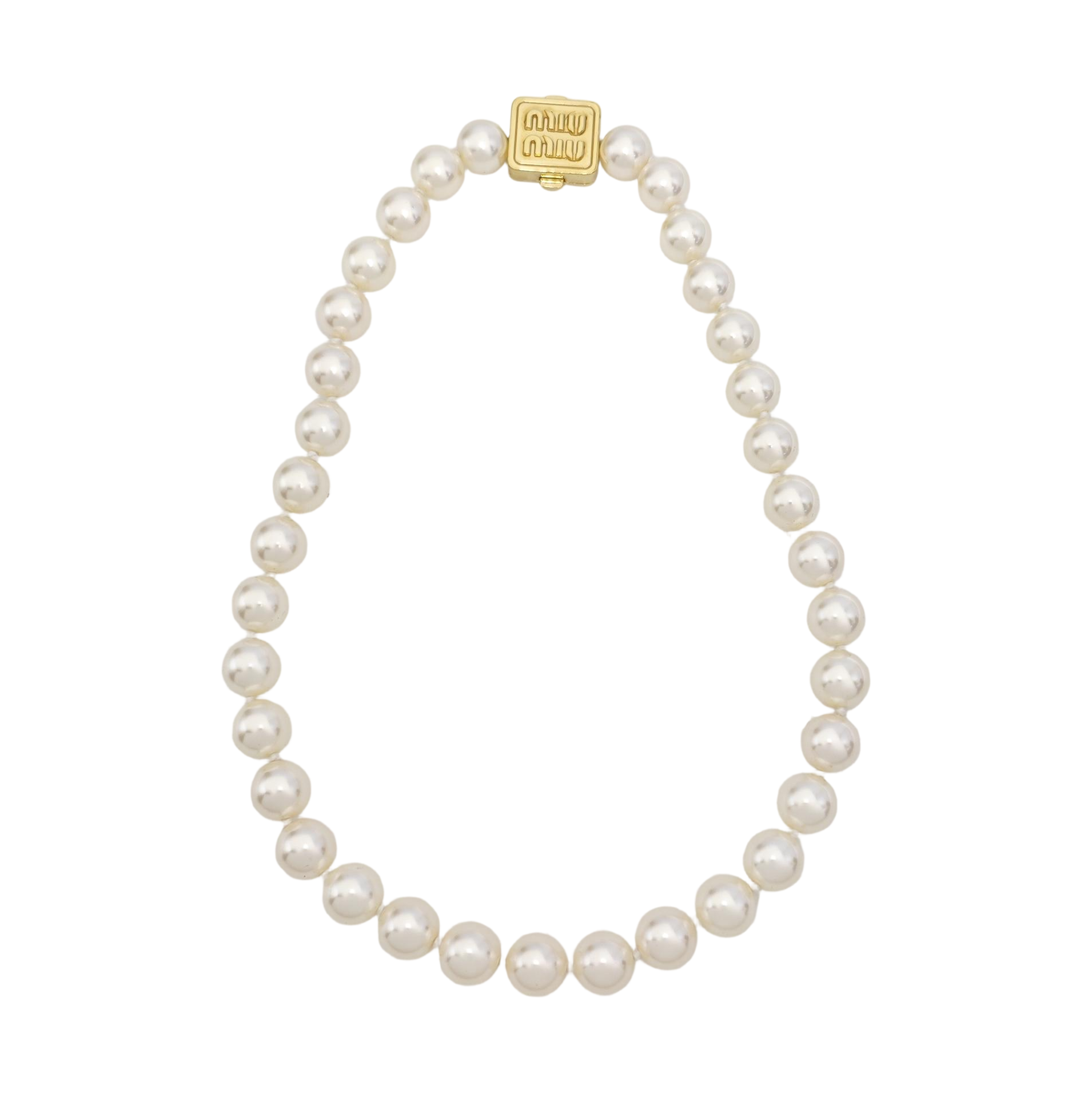 Authenticated pre-owned  Faux Pearl White Necklace - Necklace at Looply