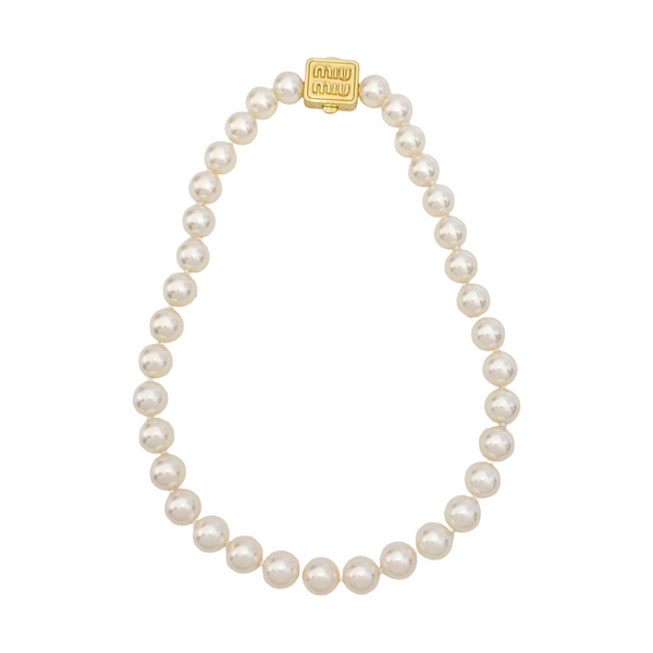 Authenticated pre-owned  Faux Pearl White Necklace - Necklace at Looply