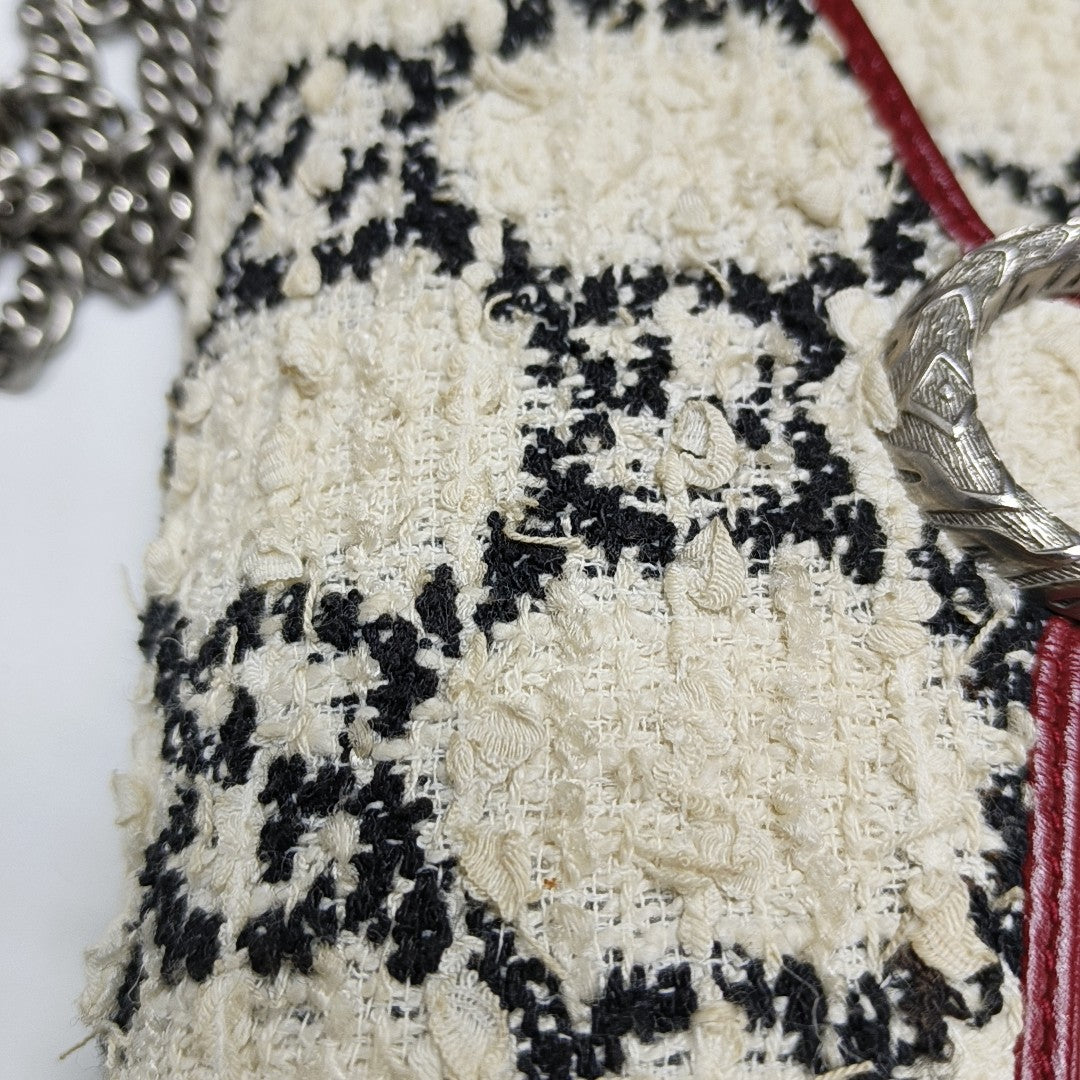 Authenticated pre-owned  Dionysus Super Mini Monogram Wool White - Crossbody Bag at Looply