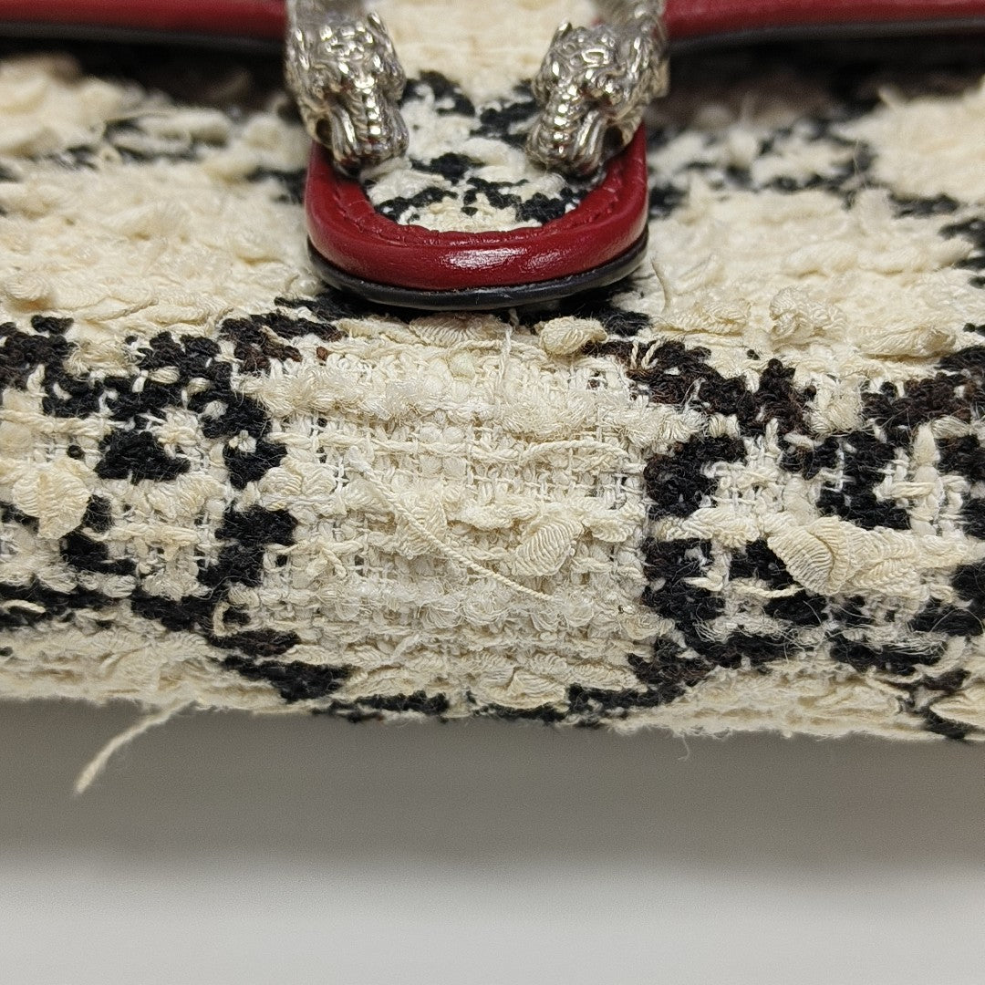 Authenticated pre-owned  Dionysus Super Mini Monogram Wool White - Crossbody Bag at Looply