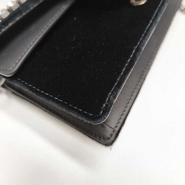 Authenticated pre-owned  Dionysus Super Mini Velvet Black - Crossbody Bag at Looply