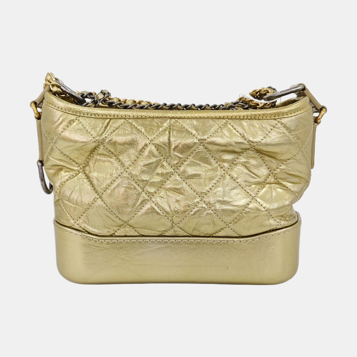 Authenticated pre-owned  Gabrielle Small Quilted Calfskin Gold - Shoulder Bag at Looply