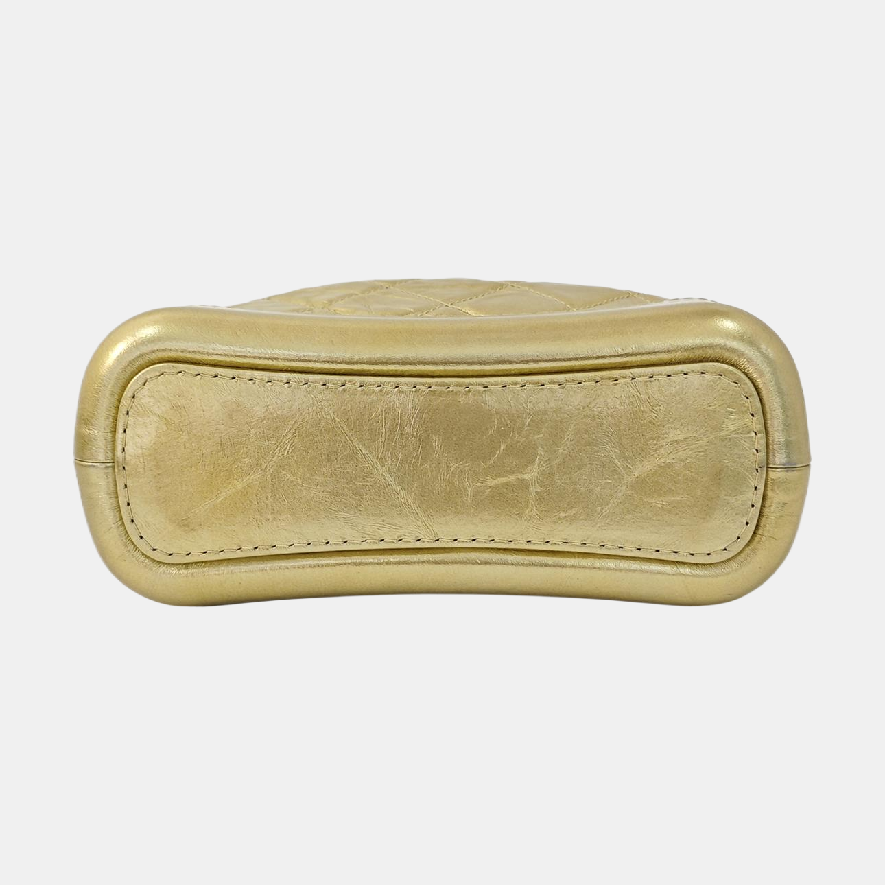 Authenticated pre-owned  Gabrielle Small Quilted Calfskin Gold - Shoulder Bag at Looply