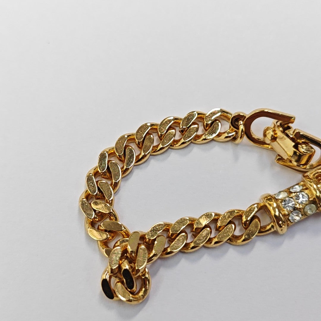 Authenticated pre-owned  Petit CD Gold-tone Metal Synthetic Crystal Bracelet - Bracelet at Looply