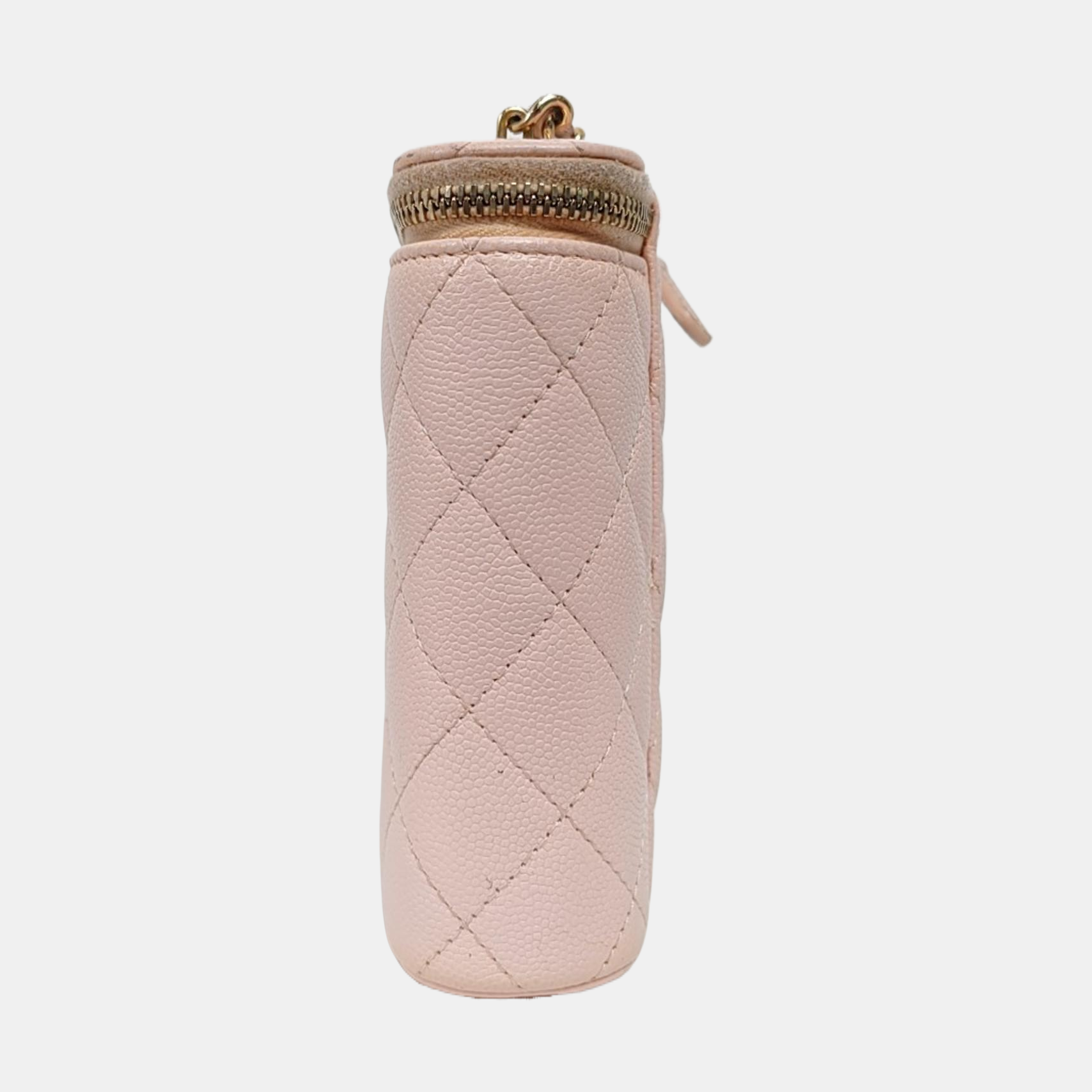 Authenticated pre-owned  Vanity Case Quilted Grained Calfskin Pink - Shoulder Bag at Looply