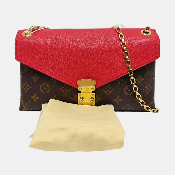 Authenticated pre-owned  Pallas Monogram Coated Canvas Brown - Shoulder Bag at Looply