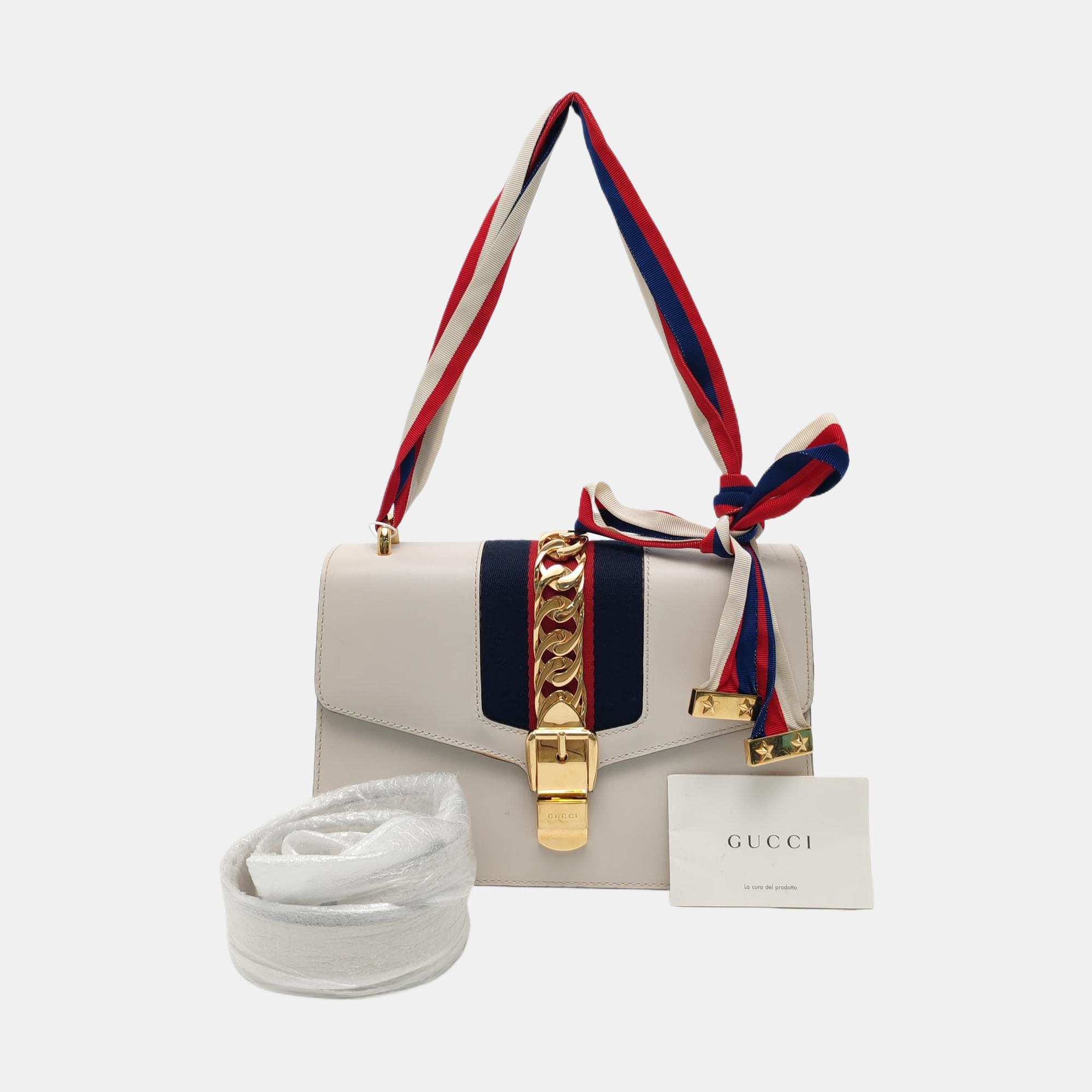 Authenticated pre-owned  Sylvie Small Calfskin White - Shoulder Bag at Looply