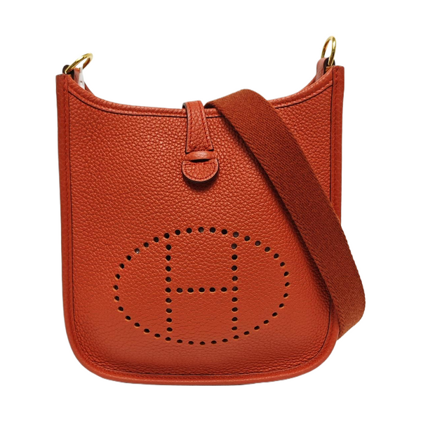 Authenticated pre-owned  Evelyne TPM Clemence Orange - Shoulder Bag at Looply