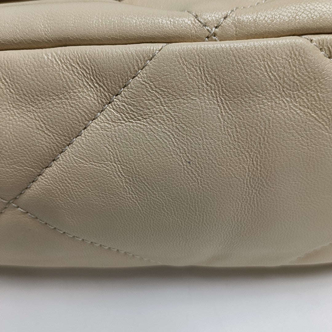 Authenticated pre-owned  Chanel 19 Small Quilted Lambskin Beige - Shoulder Bag at Looply
