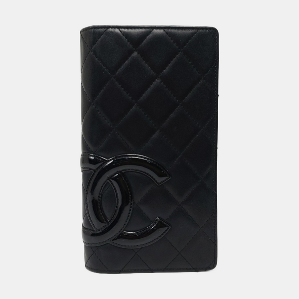 Authenticated pre-owned  Cambon Quilted Calfskin Black Wallet - Wallet at Looply