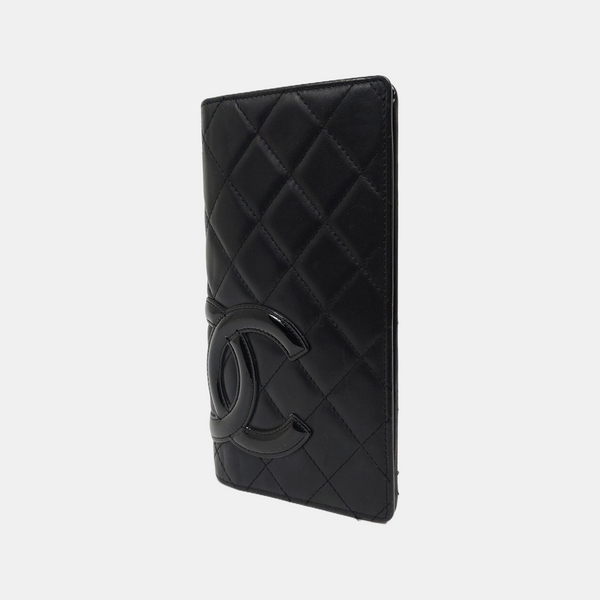 Authenticated pre-owned  Cambon Quilted Calfskin Black Wallet - Wallet at Looply