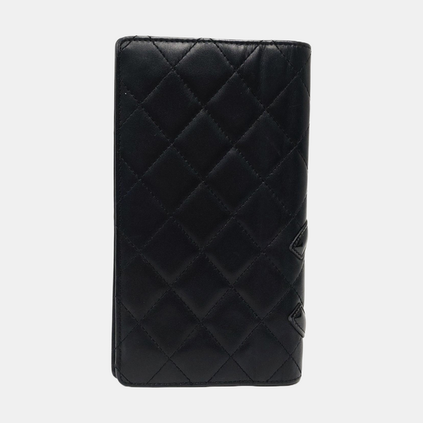 Authenticated pre-owned  Cambon Quilted Calfskin Black Wallet - Wallet at Looply