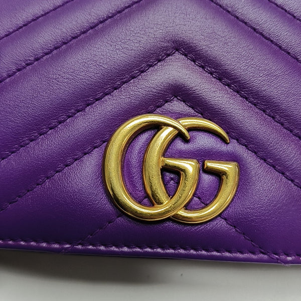 Authenticated pre-owned  GG Marmont Calfskin Purple - Crossbody Bag at Looply