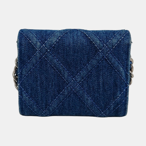 Authenticated pre-owned  Chanel 19 Quilted Denim Blue - Shoulder Bag at Looply