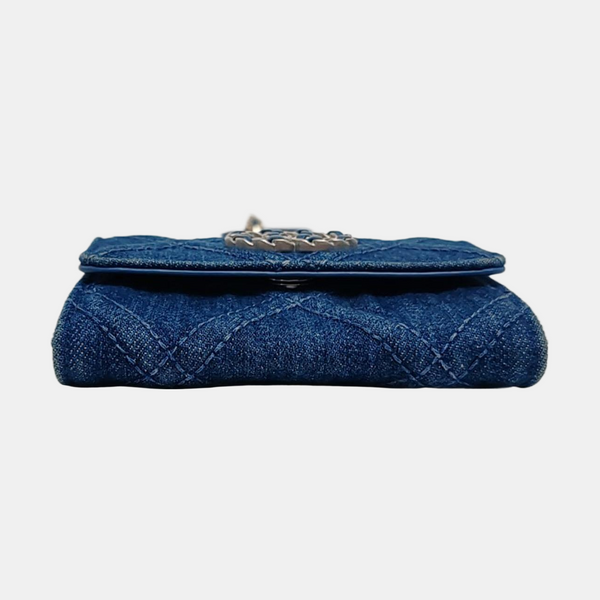 Authenticated pre-owned  Chanel 19 Quilted Denim Blue - Shoulder Bag at Looply