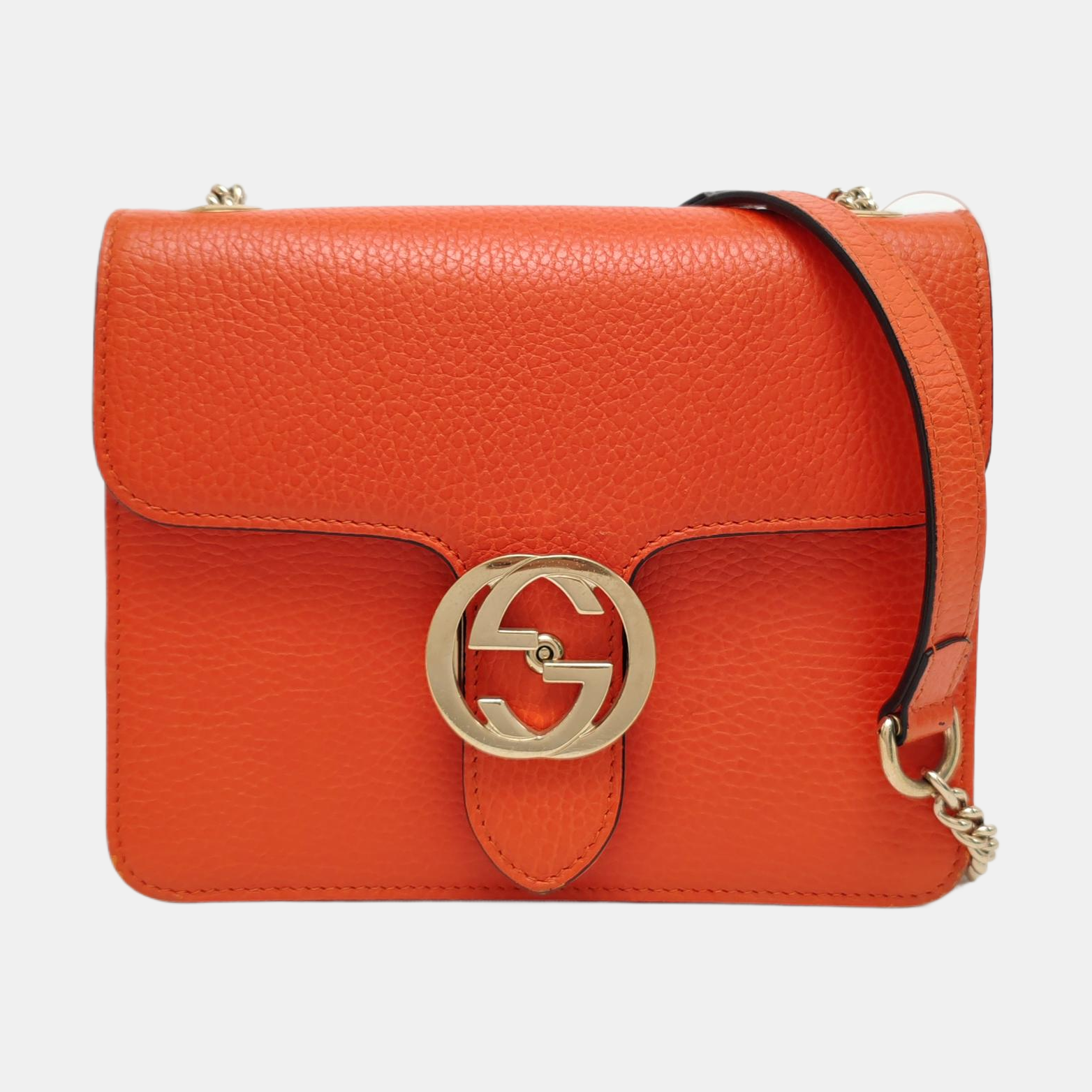 Authenticated pre-owned  Interlocking G Calfskin Orange - Shoulder Bag at Looply