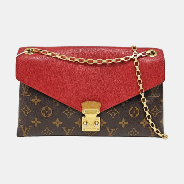 Authenticated pre-owned  Pallas Monogram Coated Canvas Brown - Shoulder Bag at Looply