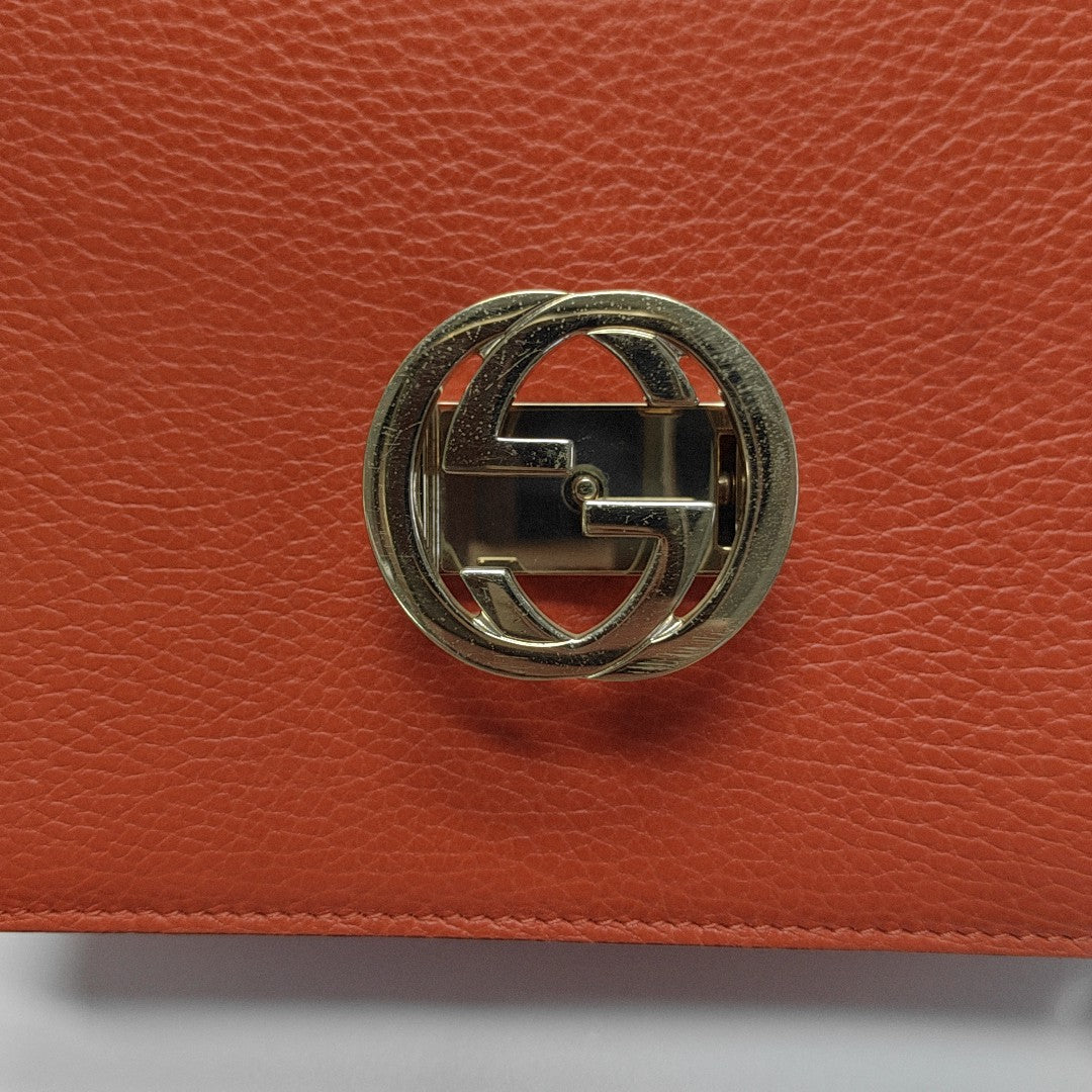Authenticated pre-owned  Interlocking G Calfskin Orange - Shoulder Bag at Looply