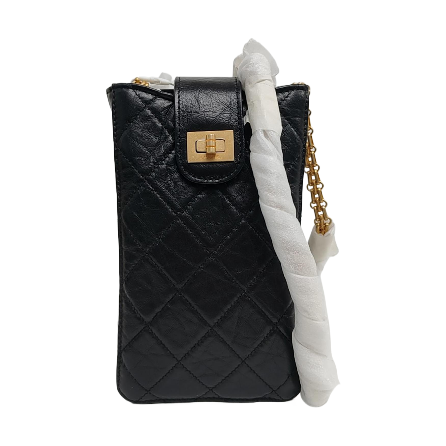 Authenticated pre-owned  2.55 Quilted Calfskin Black - Shoulder Bag at Looply