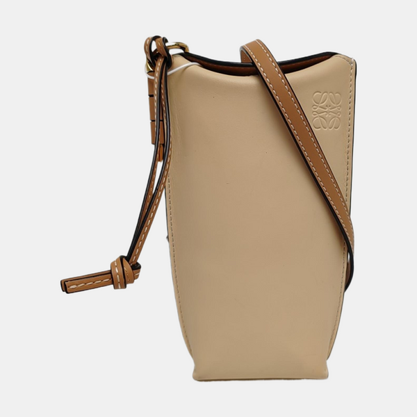 Authenticated pre-owned  Gate Calfskin Beige - Shoulder Bag at Looply