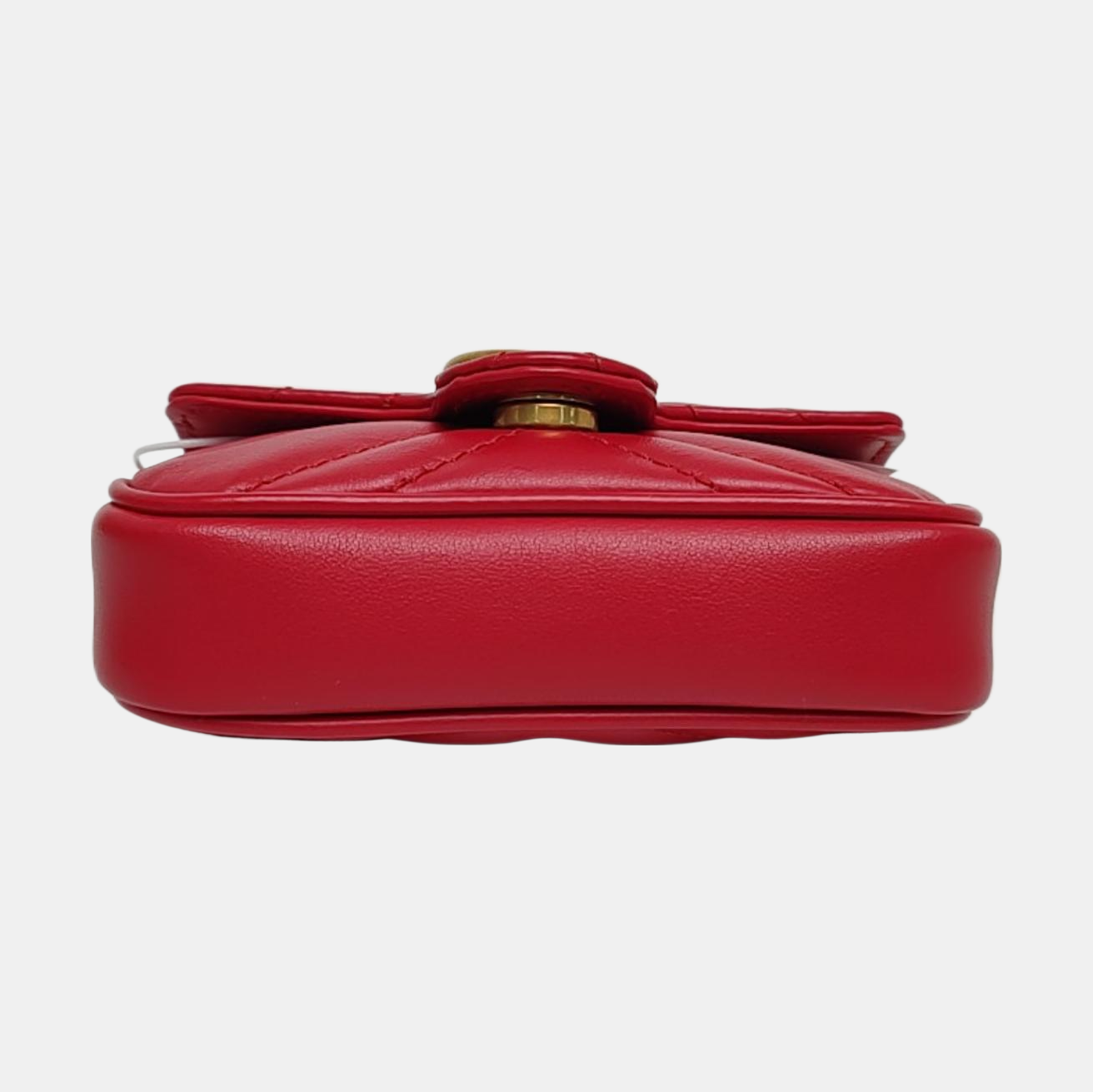 Authenticated pre-owned  GG Marmont Super Mini Calfskin Red - Top Handle Bag at Looply