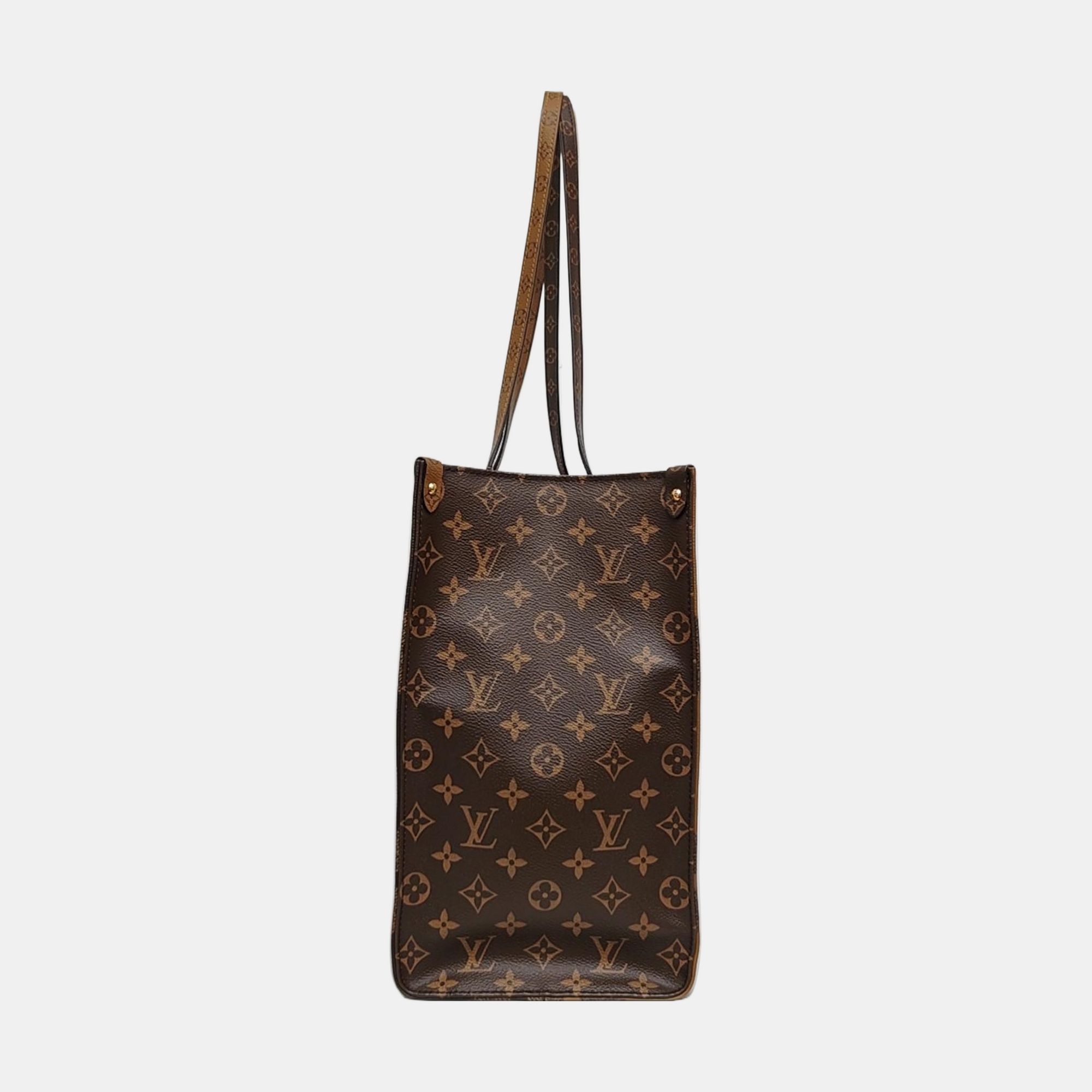 Authenticated pre-owned  Onthego GM Monogram Coated Canvas Brown - Shoulder Bag at Looply