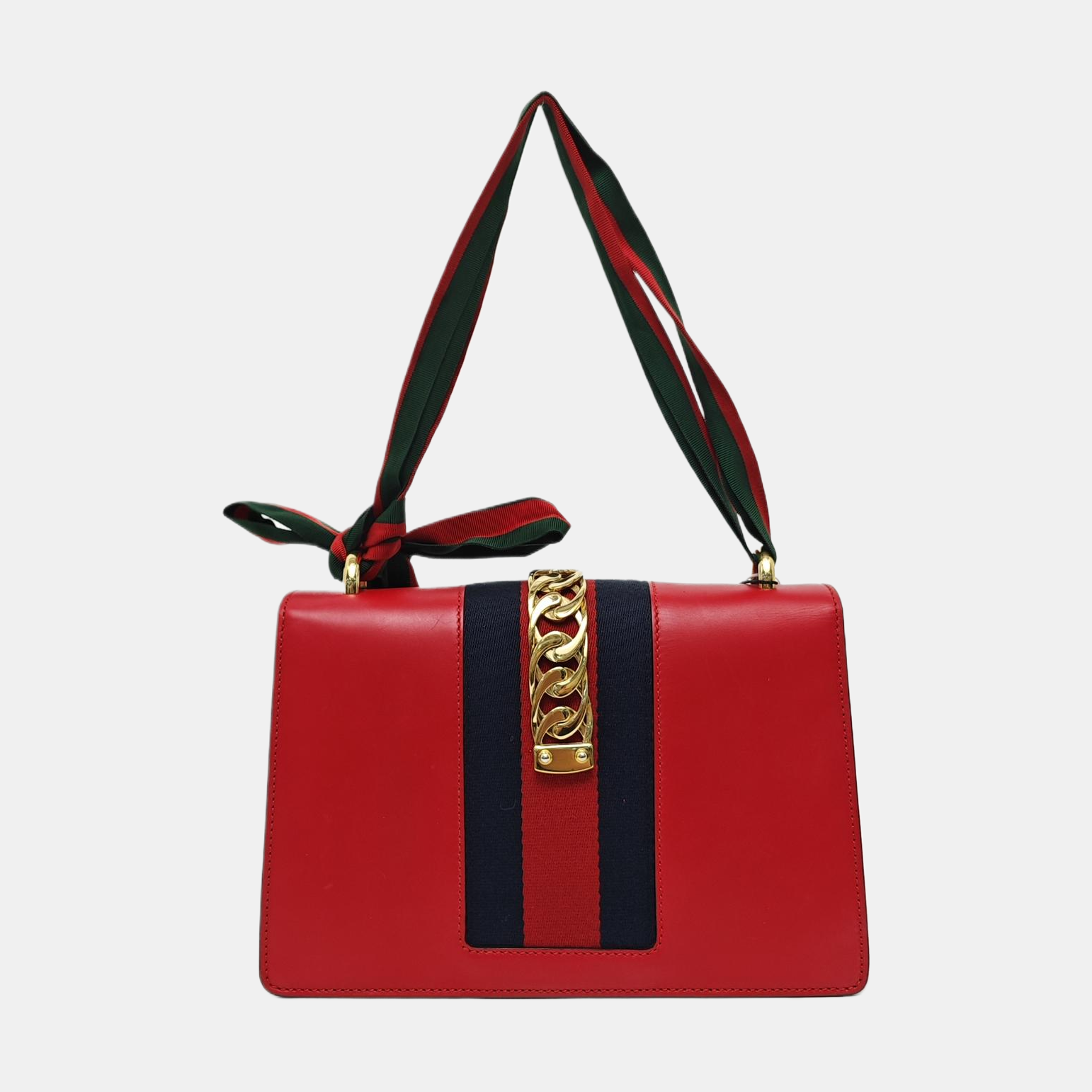 Authenticated pre-owned  Sylvie Small Calfskin Red - Shoulder Bag at Looply