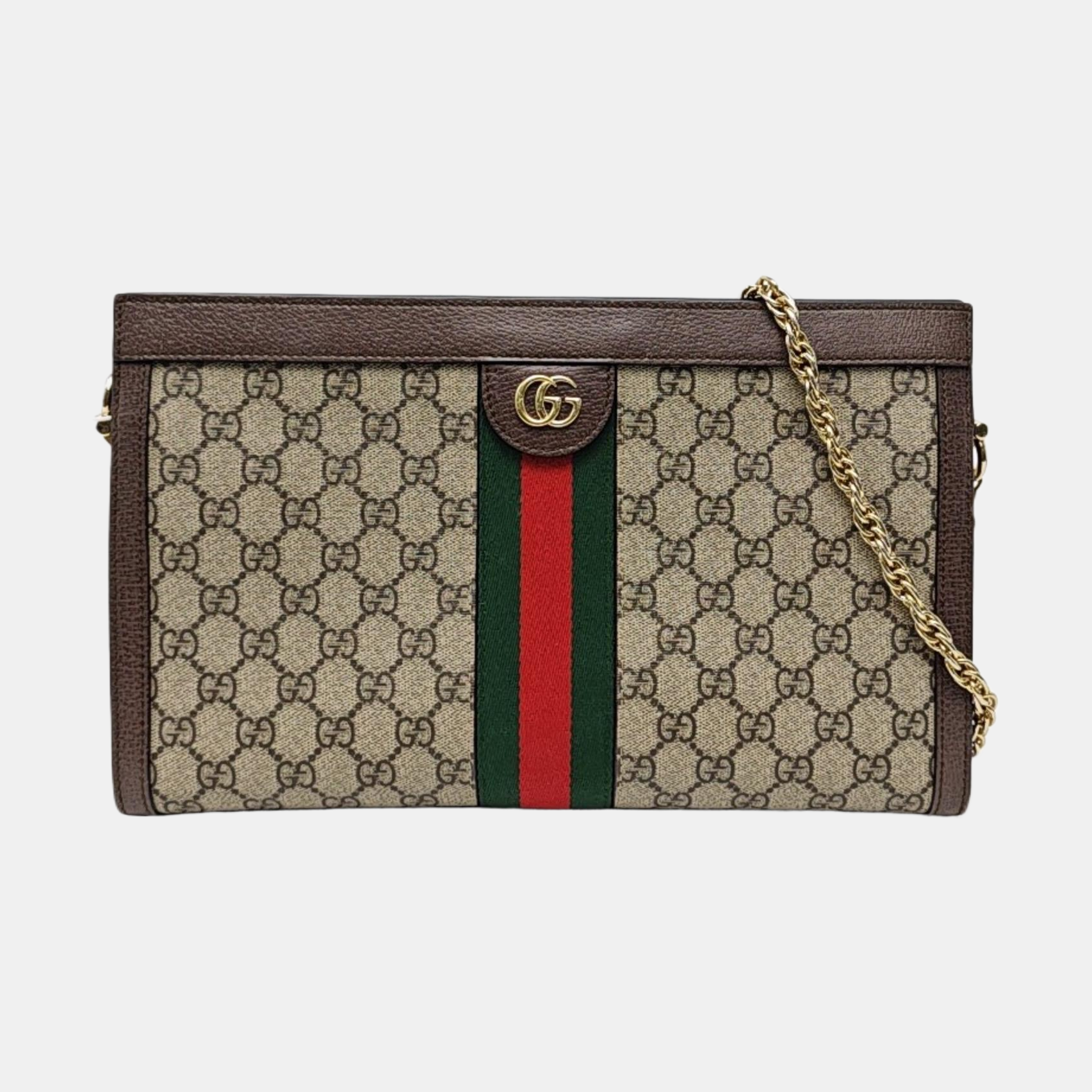 Authenticated pre-owned  Ophidia Small Monogram Coated Canvas Beige - Shoulder Bag at Looply