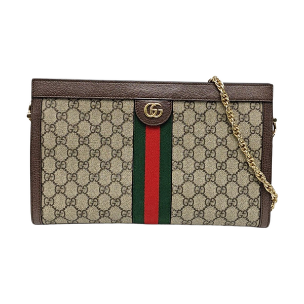 Authenticated pre-owned  Ophidia Small Monogram Coated Canvas Beige - Shoulder Bag at Looply